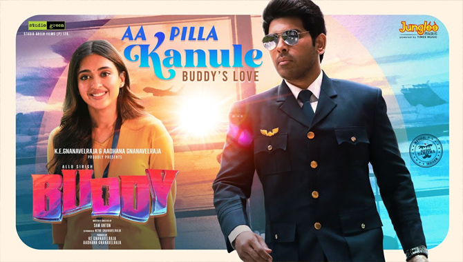 Allu Sirish’s “BUDDY” first single “Aa Pilla Kanule” song out now