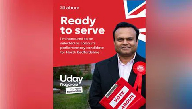 యూకే పార్లమెంట్ బరిలో తెలుగు బిడ్డ యూకే పార్లమెంట్ బరిలో తెలుగు బిడ్డ