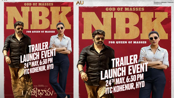 ఈ నెల 24న బాలకృష్ణ చేతుల మీదుగా “సత్యభామ” సినిమా ట్రైలర్ రిలీజ్