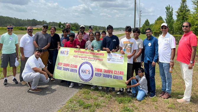 టంపాబే లో హైవేను శుభ్రం చేసిన నాట్స్ బృందం టంపాబే లో హైవేను శుభ్రం చేసిన నాట్స్ బృందం