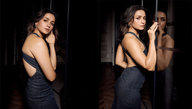 డెనిమ్ ఫ్రాక్ లో అదరగొడుతున్న ఆలియా డెనిమ్ ఫ్రాక్ లో అదరగొడుతున్న ఆలియా