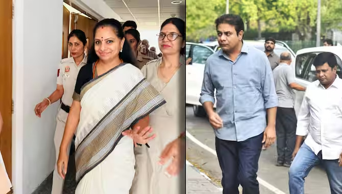 ఎమ్మెల్సీ కవితతో కేటీఆర్ ములాఖత్