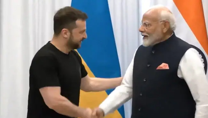 జీ7 సదస్సు…ప్రధాని మోదీ-జెలెన్స్కీ భేటీ