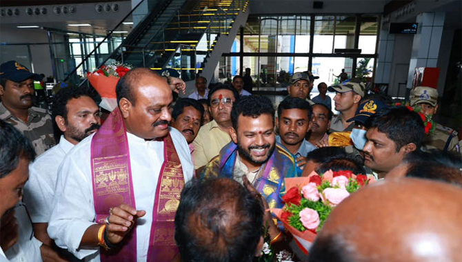 రామ్మోహన్ నాయుడు, అచ్చెన్నలకు… ఘన స్వాగతం