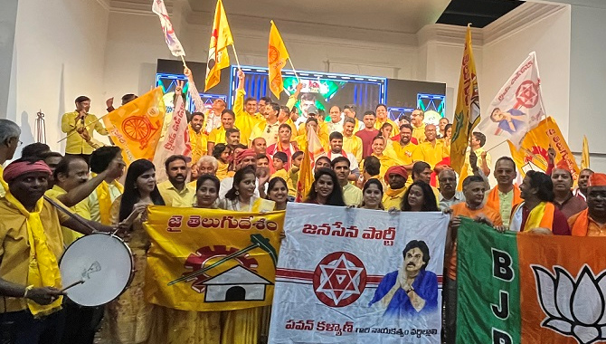 అట్లాంటాలో ఘనంగా ఎన్డీఎ కూటమి విజయోత్సవం అట్లాంటాలో ఘనంగా ఎన్డీఎ కూటమి విజయోత్సవం