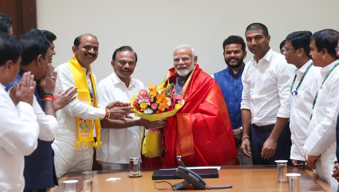 ప్రధాని మోదీతో టీడీపీ ఎంపీల భేటీ