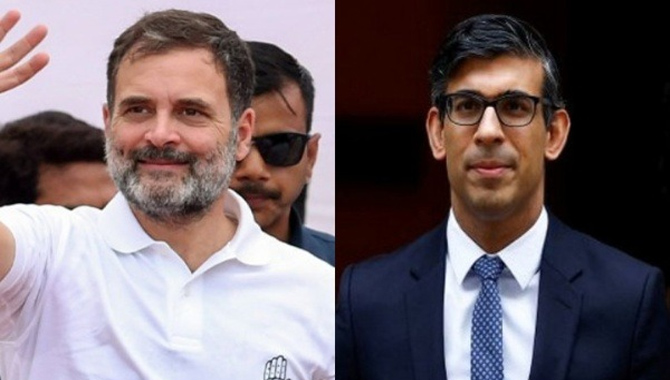 రిషి సునాక్ పై రాహుల్ గాంధీ ప్రశంసలు రిషి సునాక్ పై రాహుల్ గాంధీ ప్రశంసలు