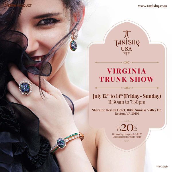 Tanishq USA Virginia Trunk Show from 12-14 July 2024