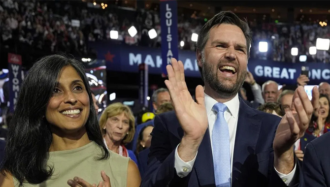 రిపబ్లికన్ పార్టీ ఉపాధ్యక్ష అభ్యర్థి తెలుగింటి అల్లుడు జేడీ వాన్స్