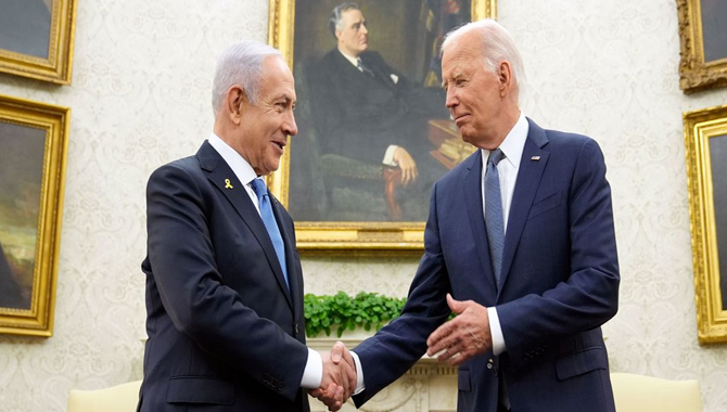 జో బైడెన్‌, హారిస్‌తో నెతన్యాహు భేటీ