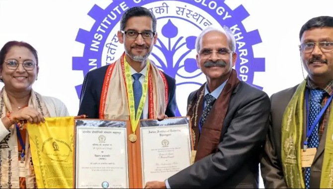 సుందర్‌ పిచాయ్‌ మరో అరుదైన ఘనత… ఐఐటీ ఖరగ్‌పూర్‌ నుంచి