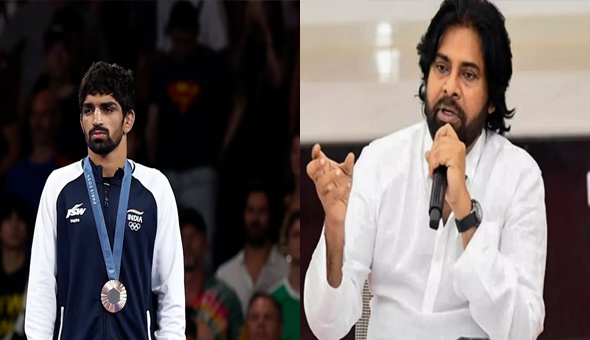 భారత రెజ్లర్‌ అమన్‌ సెహ్రావత్‌కు పవన్‌ కల్యాణ్‌ అభినందనలు