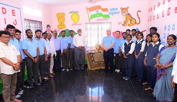 Sri City based NS Instruments India dedicates Anganwadi Building at Gollavaripalem