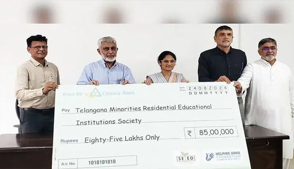 ఉన్నత చదువుల కోసం టెమ్రీస్‌కు రూ.85 లక్షల విరాళం