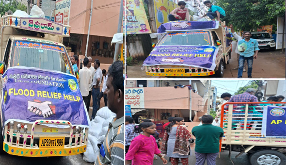 TANA Foundation Flood Relief Help in Vijayawada