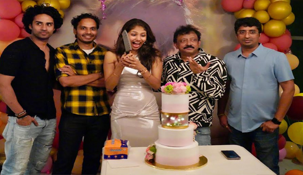 ‘SAAREE’ movie heroine Aaradhya Devi Birthday Celebration at RGV DEN Saaree Movie Heroine Aaradhya Devi Birthday Celebration At Rgv Den 2