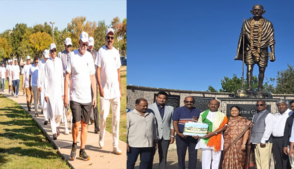 డాలస్ లో మహాత్మాగాంధీ మెమోరియల్ వద్ద “గాంధీ శాంతి నడక – 2024” 