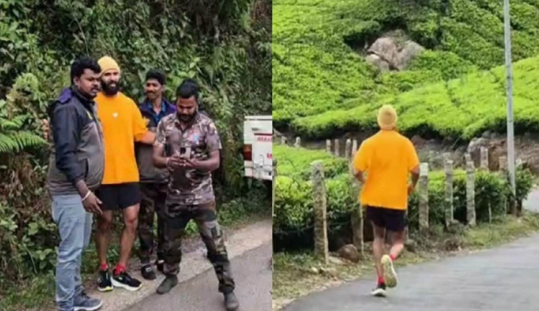 బ్యూటిఫుల్ కేరళ టీ ఎస్టేట్స్ లో హీరో విజయ్ దేవరకొండ ఏరోబిక్ రన్