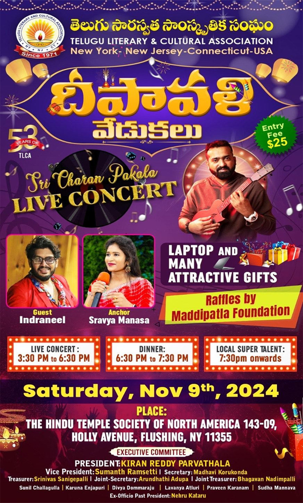 TLCA Deepavali Celebrations on Nov 9th, 2024