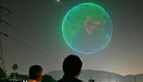 దేశంలోనే తొలిసారిగా.. డ్రోన్‌ షోకు