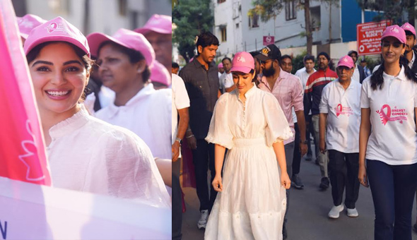 బసవతారకం ఆస్పత్రి బ్రెస్ట్ క్యాన్సర్ అవేర్ నెస్ ప్రోగ్రామ్ లో పాల్గొన్న హీరోయిన్ సంయుక్త