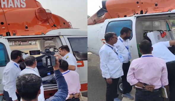 అమిత్‌ షా హెలికాప్టర్‌లో ఎన్నికల అధికారుల తనిఖీలు.. అందరూ సహకరించాలన్న కేంద్ర హోంమంత్రి