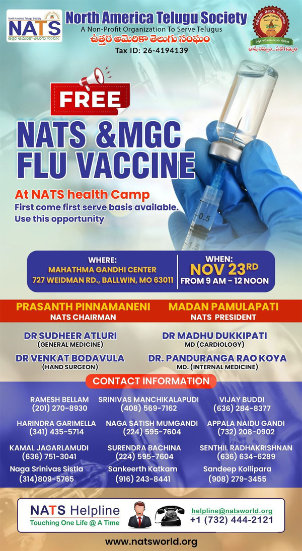 NATS conducts FREE FLU vaccine