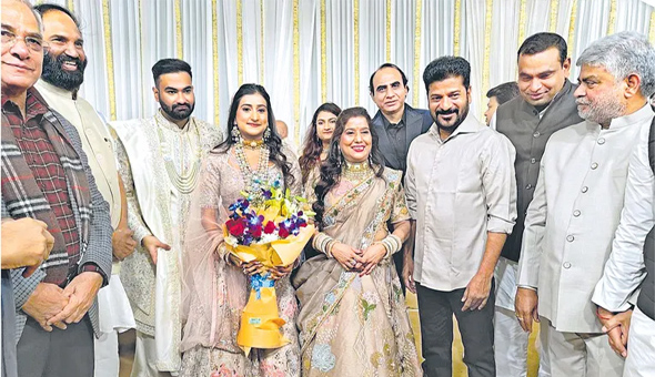 ఓంబిర్లా కుమార్తె వివాహ విందుకు … ప్రముఖుల హాజరు