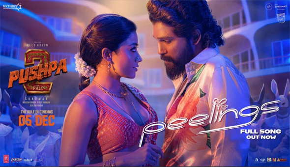 Pushpa -2 the rule Mass Blockbuster Song: ‘Peelings’ is a smashing one from Icon Star Allu Arjun