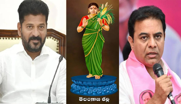 Telangana Thalli : తెలంగాణ తల్లి విగ్రహంపై వివాదం.. ఎవరి వాదనేంటి..?
